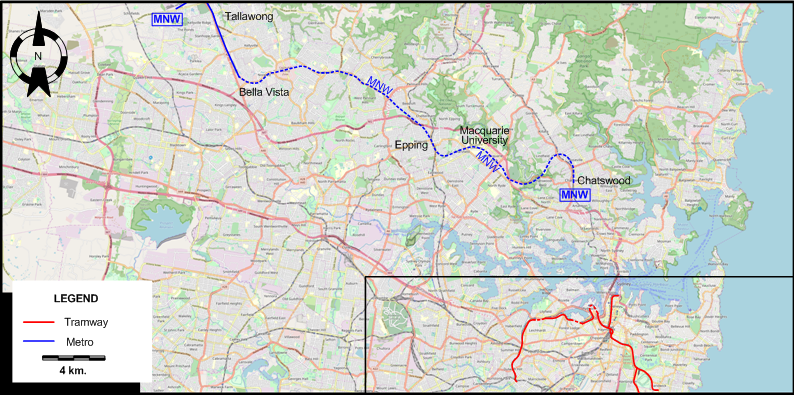 Sydney-2020 tram map