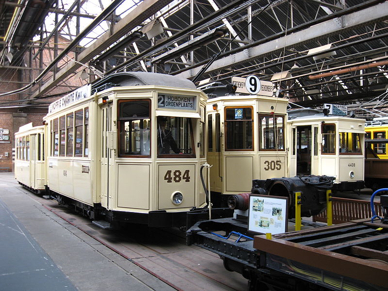 Old Antwerp trams photo