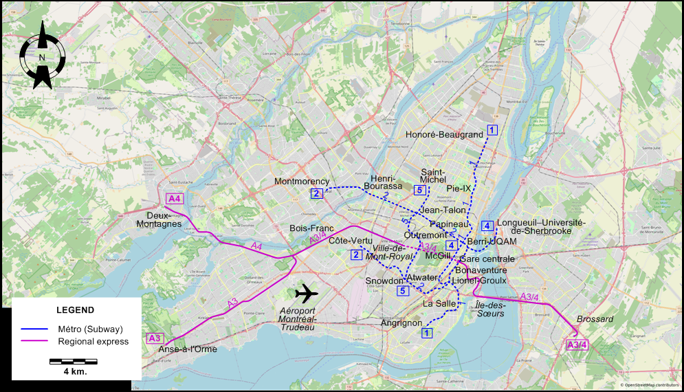 Montreal 2026 tram map