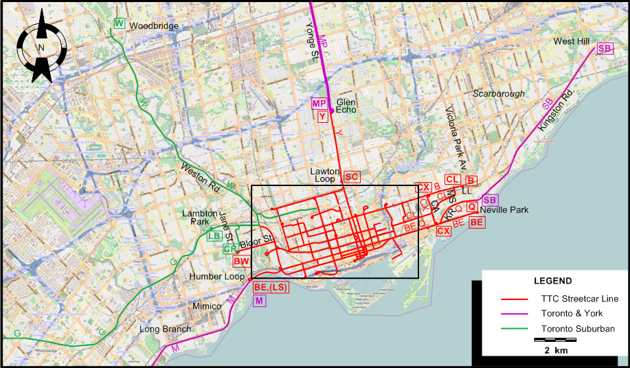 Toronto-1923 tram map