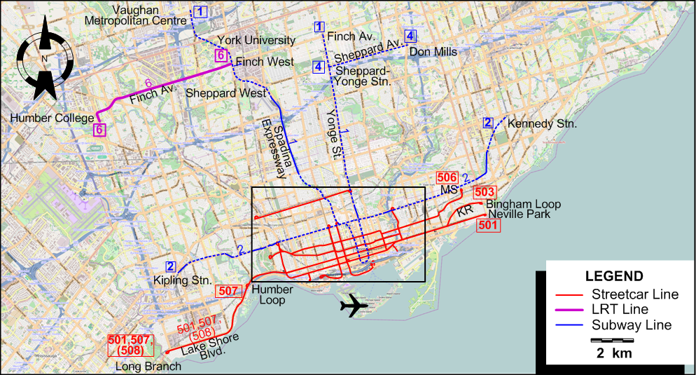 Toronto-2025 tram map