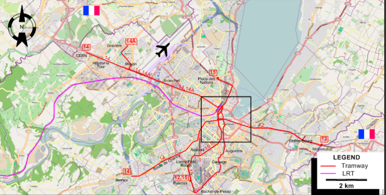 Geneva 2011 tram map