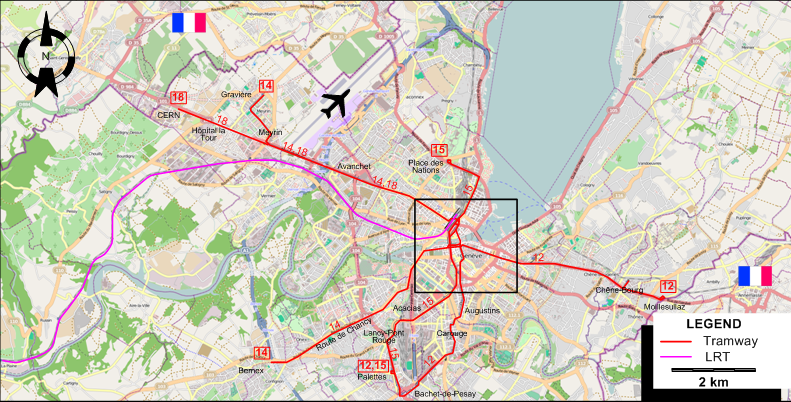 Geneva 2012 tram map