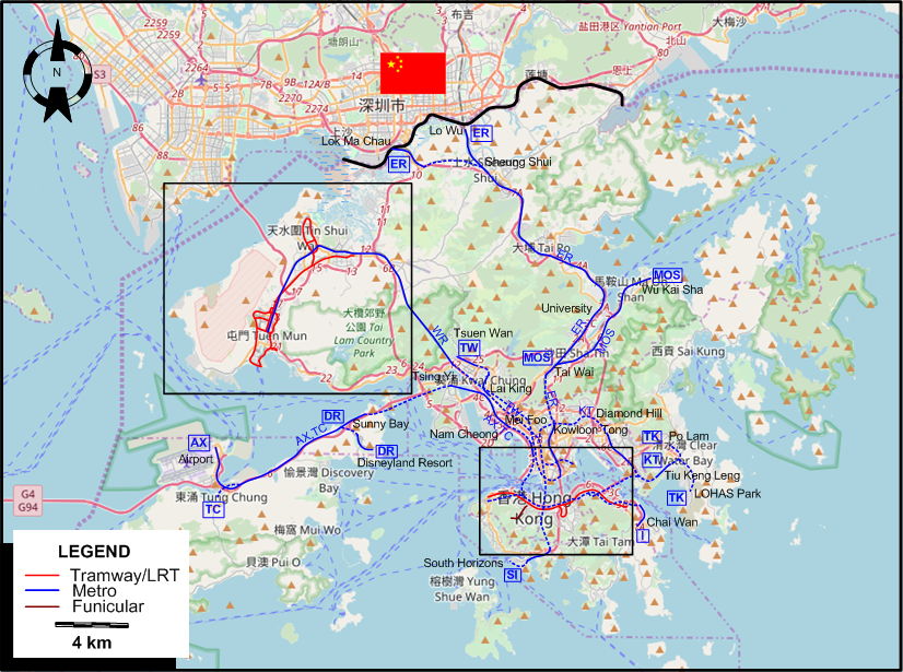 Hong Kong tram map 2016