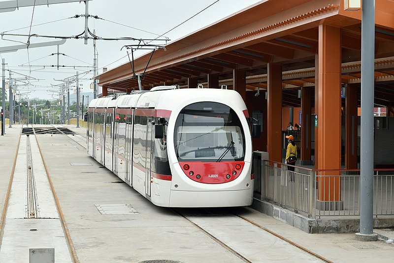 Beijing tram on the XJ Line photo