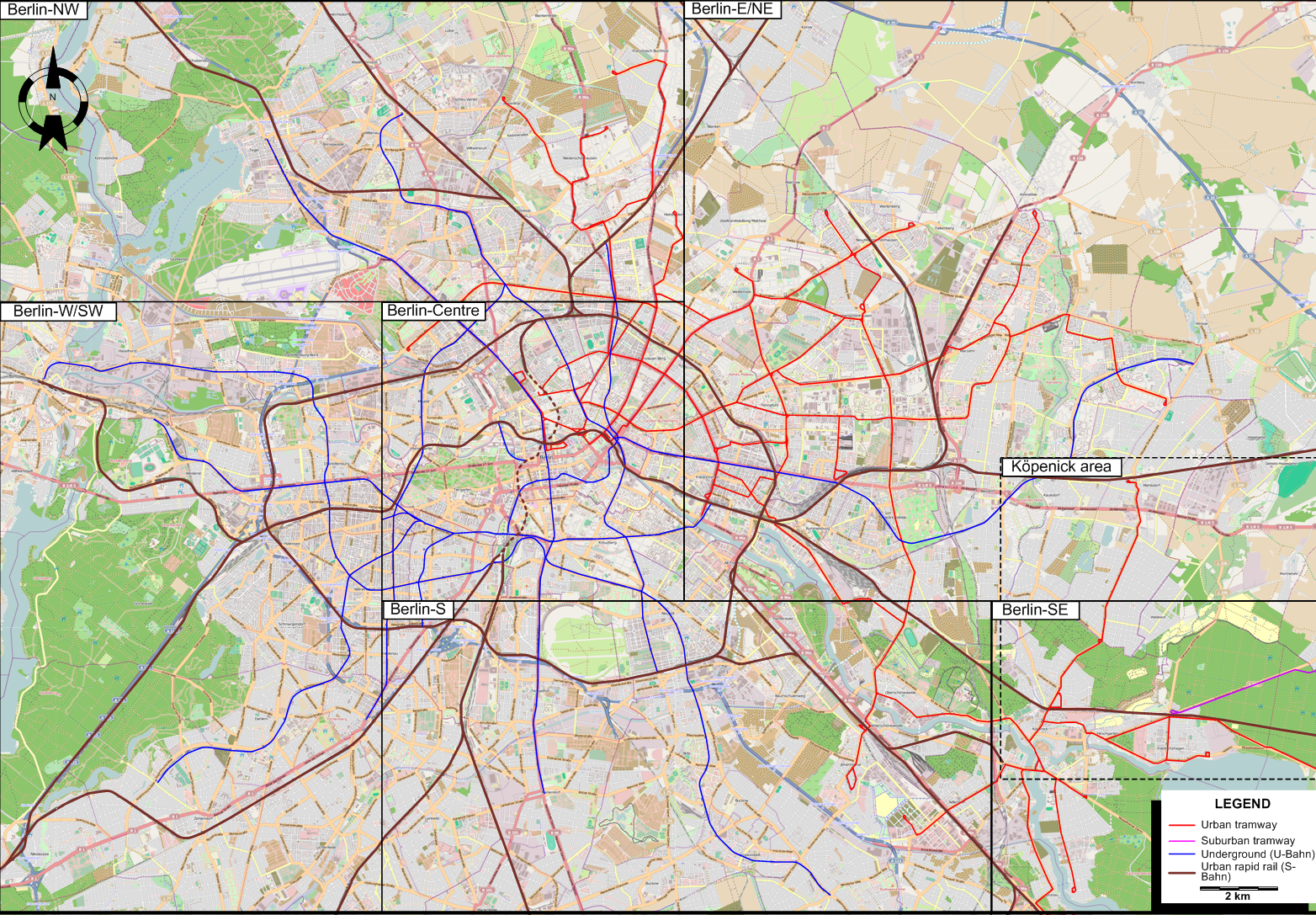 Berlin 2010 tram map