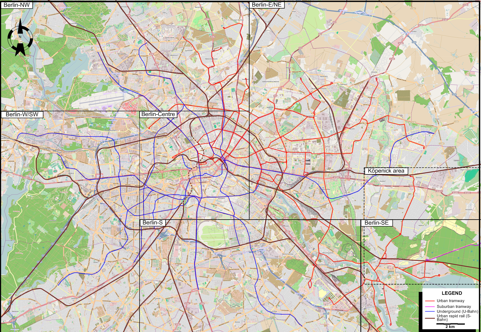 Berlin 2015 tram map