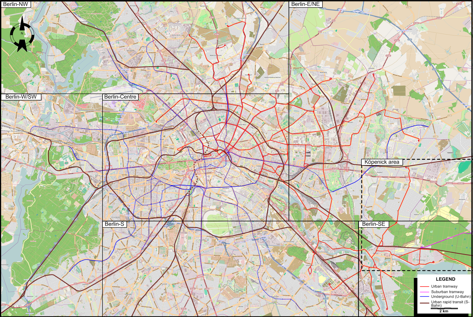 Berlin 2020 tram map