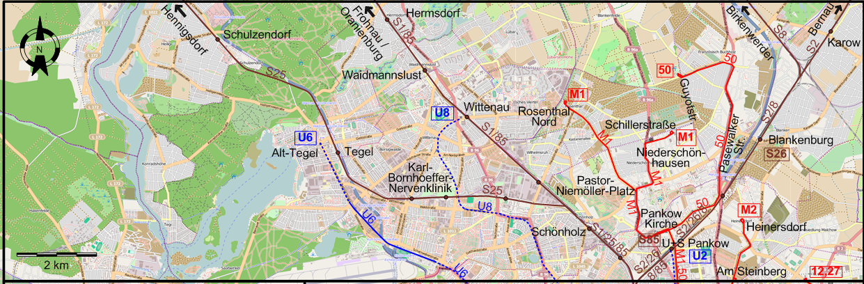 Berlin 2026 northwestern tram map