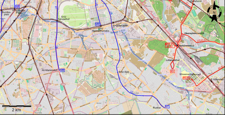 Berlin 2010 southern tram map