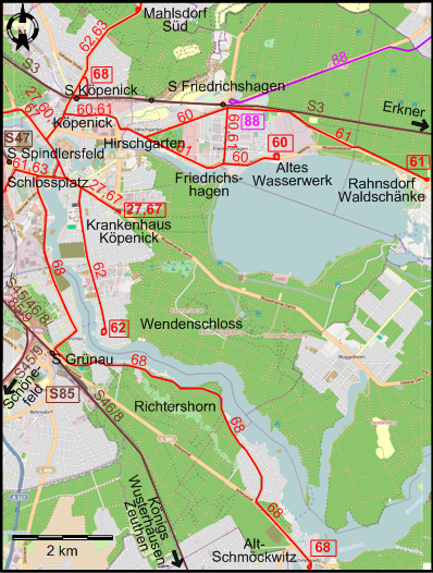Berlin 2017 southeastern tram map