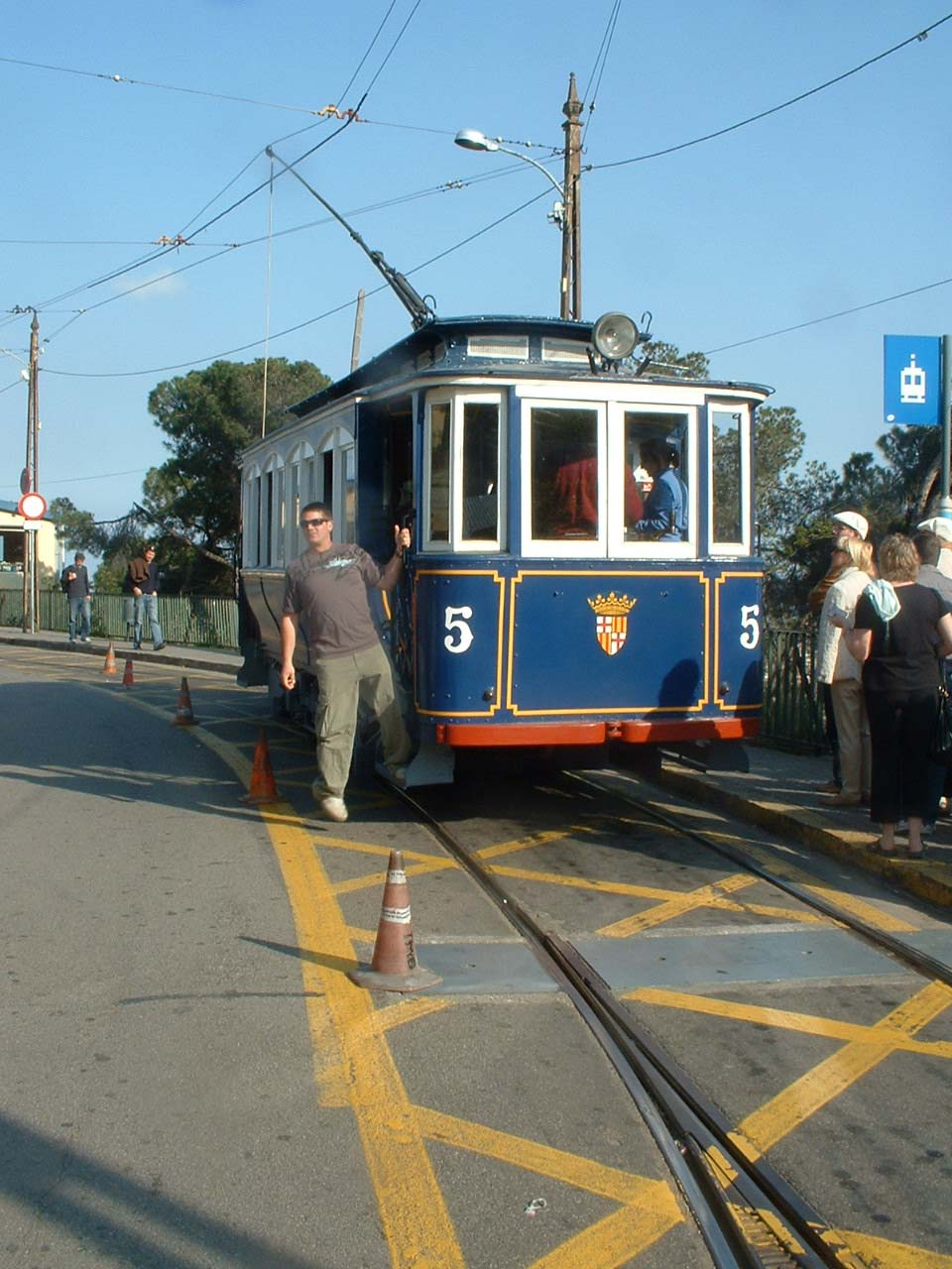 Barcelona blue tram (Tibidabo) tram photo