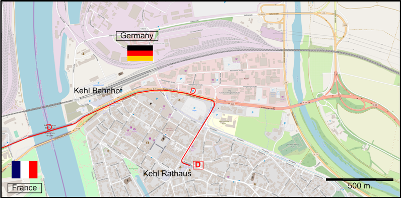 Kehl 2018 tram map