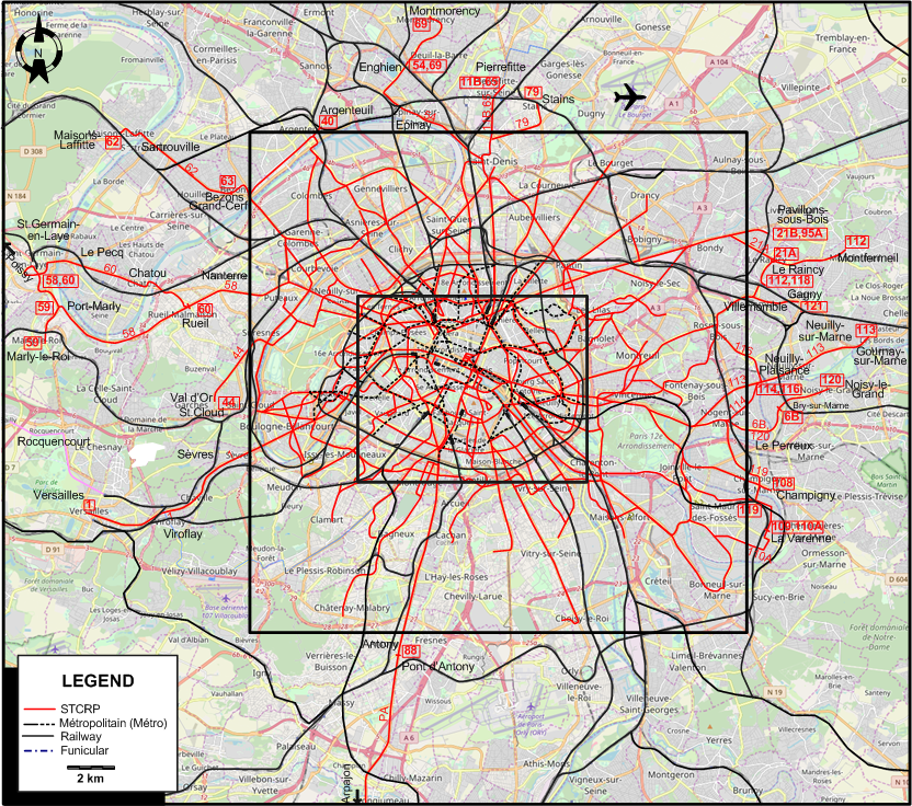 Paris 1926 tram map