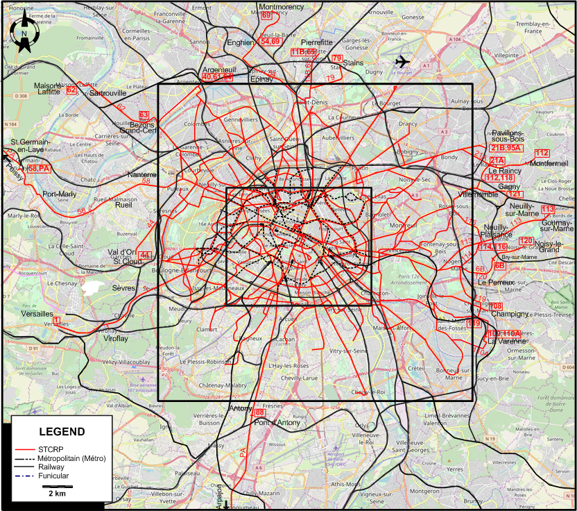 Paris 1930 tram map