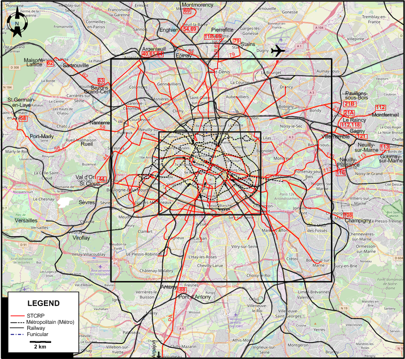 Paris 1935 tram map