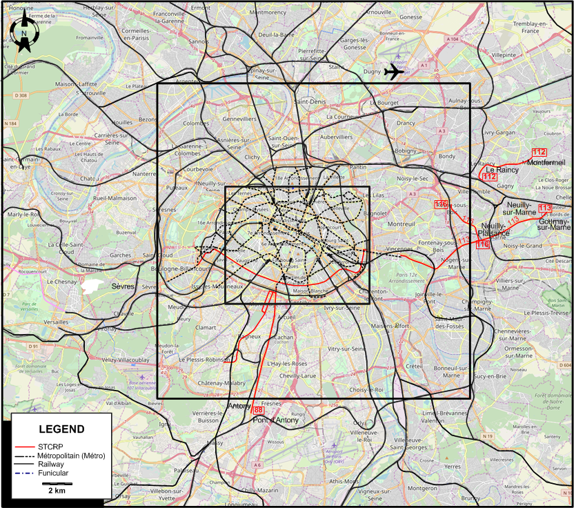 Paris 1937 tram map