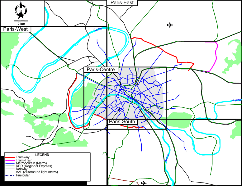 Paris 2008 tram map