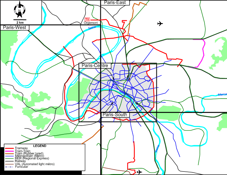 Paris 2013 tram map
