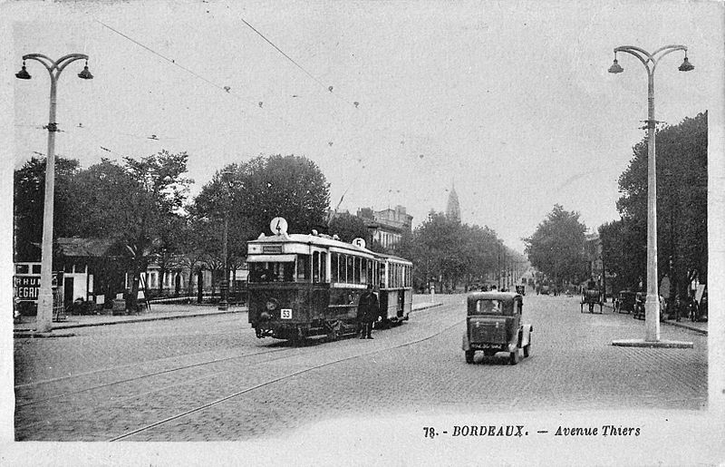 Bordeaux old tram photo