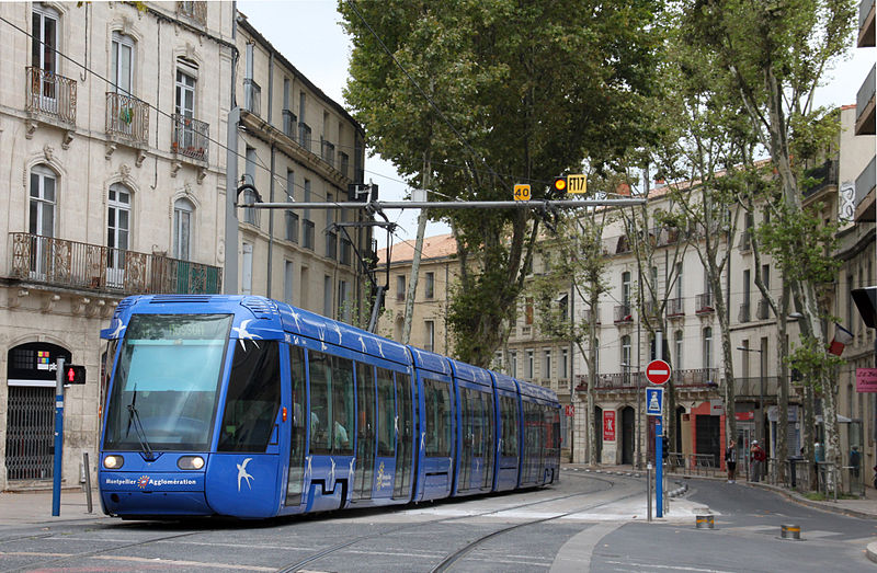 Montpellier tram on Line 1