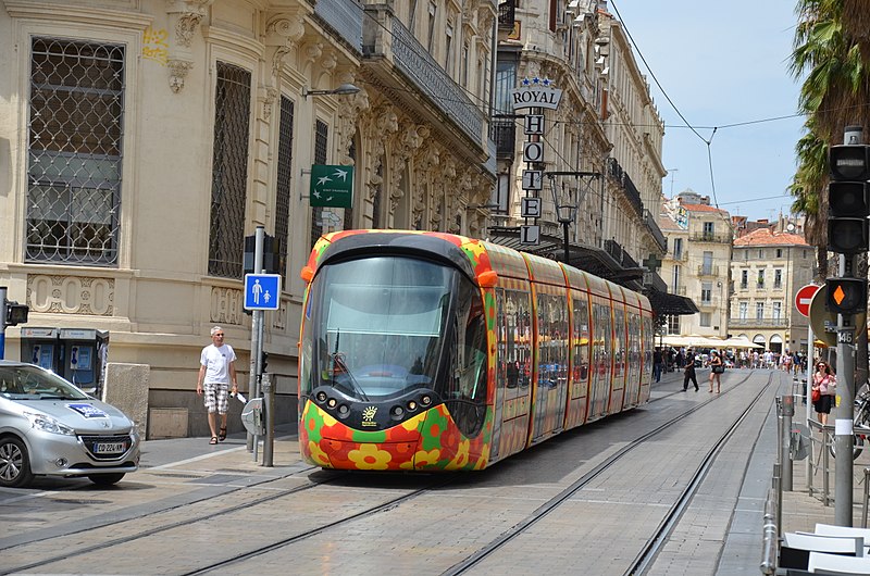 Montpellier tram on Line 2