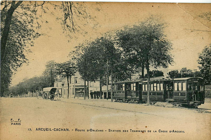 Paris steam tram cars photo