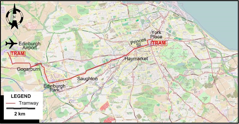 Edinburgh-2014 tram map
