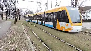 Debrecen modern trams video