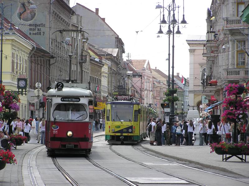 Modern trams in Miskolc