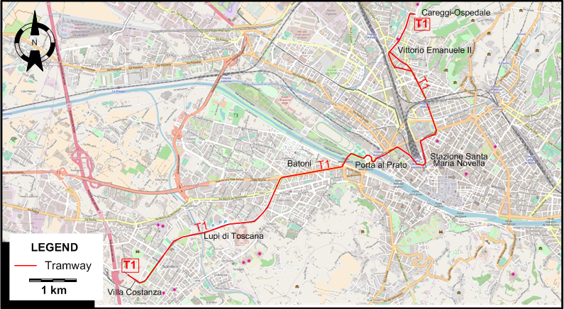 Florence 2018 tram map