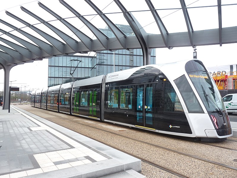 Modern Luxembourg tram