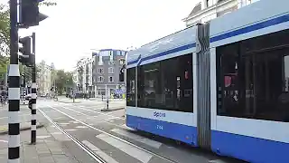 Amsterdam modern trams video