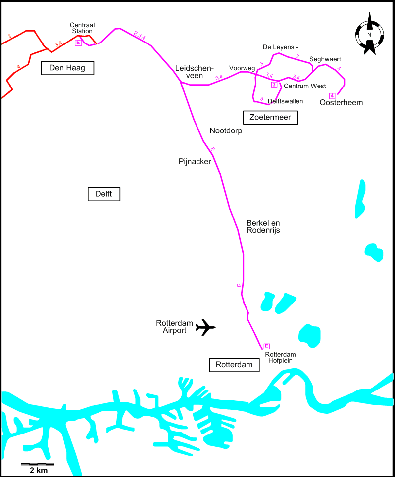 Randstadrail 2008 LRT map