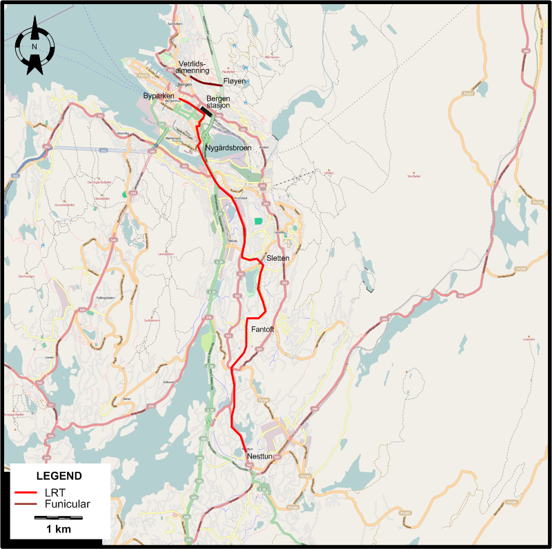 Bergen map 2010
