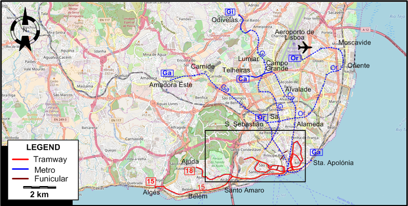 Lisbon 2012 tram map