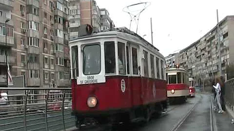 Bucharest ancient trams video