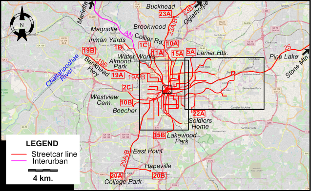 Atlanta Streetcar map