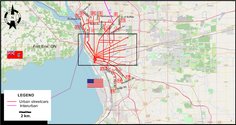 Buffalo Streetcar map 1935