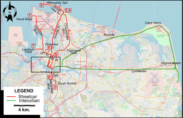 Norfolk 1945 map