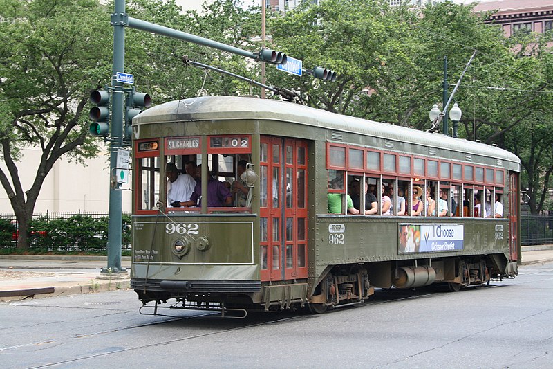 New Orleans traditional streetcar photo