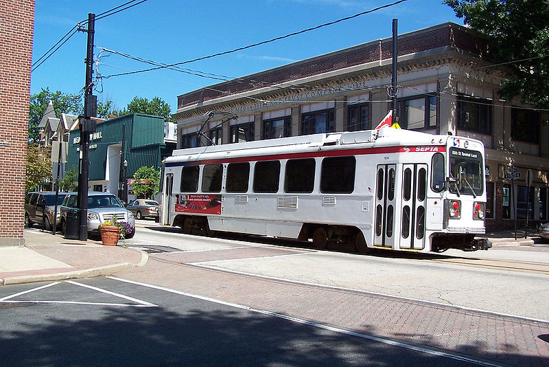 Philadelphia LRT on route 101