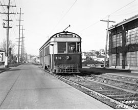 Seattle tram streetcar photo